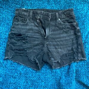 Black Jean Shorts